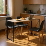 FurnitureR kokkupandav s&ouml;&ouml;gilaud K&ouml;&ouml;gi ristk&uuml;likukujuline s&ouml;&ouml;gilaud Ideaalne s&ouml;&ouml;gilaud s&ouml;&ouml;gitegemiseks ja v&auml;ikestes ruumides T&ouml;&ouml;tab v&auml;ikestes ruumides MDF ja metallraam, ei vaja kokkupanekut 100 x 50 x 75 cm Tammepuust