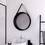 Aurlane Barber Style &uuml;mmargune vannitoa peegel - l&auml;bim&otilde;&otilde;t 50cm - Barber Dark