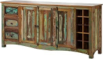 MASSIVMOEBEL24.DE K&otilde;rvallaud Reclaimed Wood 193 x 45 x 90 cm Mitmev&auml;rviline lakitud Nature of Spirit #15, v&auml;rv: V&auml;rv: Mitmev&auml;rviline lakk, Suurus: 192,5 x 45 x 90 cm (B x S x K x K)