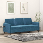 3-kohaline diivan Diivan Lounge diivan Pehmendusega diivan Relax diivan Elutoa diivan K&uuml;lalissuvila Relax diivan magamistuppa K&uuml;lalistetuba 180 cm Velvet Blue