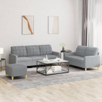 Gecheer 3-osaline diivanikomplekt koos pehmendusega 2-kohaline diivan 3-kohaline diivan Jalatsiga Polsterdatud diivan Lounge diivan Diivan Diivan Diivan kangast Diivan K&uuml;lalisdiivan Elutoa diivan istme m&ouml;&ouml;bel elutuppa Valgus