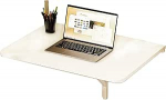 Klapptisch Wand K&uuml;che Wei&szlig; Klappschreibtisch Kleiner Raum, Wandklapptisch Mit Abgerundete Ecken,Schwimmender Drop Leaf Schreibtisch, F&uuml;r K&uuml;che, Balkon,Outdoor, W&auml;Scherei