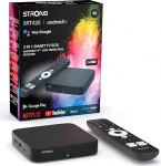 STRONG SRT420 4K striimiboks Android TV koos Ethernet pordiga, DVB-T2, 2GB RAM + 16GB m&auml;lu, integreeritud Chromecast, WiFi, Google Voice Assistant, HDR10+, Dolby Audio ja Dolby Vision.