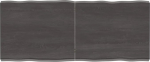 Dunkelbraunes Massivholz Tischbrett, 120 x 50 x (2-6) cm, Lebenskantenersatz, f&uuml;r K&uuml;che, Kaffee, Esszimmer, Schreibtisch