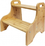 DOKKOME astmeline v&auml;ljaheide lastele, 2 taset, bambusest v&auml;ljaheide, puidust v&auml;ljaheide lastele, laste trepid, v&auml;ljaheide, puidust laste v&auml;ljaheide 2 astmega v&auml;ljaheide vannituppa, k&ouml;&ouml;ki, lastetuppa