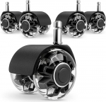 Asendatavad kontoritooli rattad (1000 kg) - 10 x 22 mm rattad kontoritoolide jaoks, sile ja vaikne k&otilde;va p&otilde;randa rattad, lauatooli rattad m&auml;ngutoolide jaoks, sobivad igale p&otilde;randale, ei kriimustusi (must)