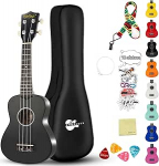 Soprano Ukulele Algaja komplekt lastele t&auml;iskasvanutele &otilde;pilastele koos tasuta online &otilde;ppetundidega 21-tolline Ukelele Gig Kott Rihm String Stickers lauluraamat Pick poleerimislapp Rainbow seeria Ukalalee
