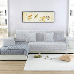 Slipcovers L Shape Sofa Cover Corner Sofa for Pets Sofa Non-Slip Wide Side Bay Sofa Cover Grey 110 x 180 cm