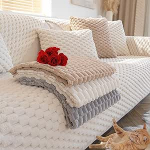 YSZBD Diivanikate L/U kuju Diivanikate 3/2/4/1 istekoha diivanikaitse libisemisvastane diivanikate Diivanikate Koerakate Koerakasside viskamine Koeratekk Pesemisv&otilde;imeline aastaaegade universaalne Off-White 70 x 180 cm