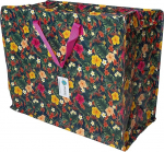 Happy Planet Giftshop Large Jumbo Zip Storage Bag 58 x 47 x 30 cm 80L (Tropical Floral) (Pack of 5)