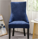 XGANGM Stretch Velvet toolikatted madala k&auml;etoega, komplekt 1/2/4, kontori k&otilde;rge seljatoega tooli kate, tooli kaitsev kate k&ouml;&ouml;gi, s&ouml;&ouml;gitoa, pulmade, peo, hotelli, merev&auml;e sinine, 1 t&uuml;kk