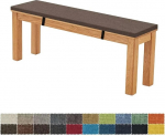 FIOVIP pingipadi, pingipadi, 160 x 40 x 5 cm, eemaldatav, pestav, topelt libisemisvastane, v&auml;ga elastne, sobib aiapinkidele, kiikedele, terrassidele, sisepinkidele (kuiv pruun)