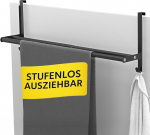 MDCASA Premium Towel Rail I Towel Rail No Drilling & Adjustable Including Scratch Protection I Sturdy Towel Holder Door for All Standard Doors