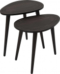Hanah Home Elegantne pesulaudade komplekt (2 tk), antratsiit, 50 x 48 x 33 ja 50 x 52 x 33 cm, 100% t&auml;ispuidust, stiilne ja funktsionaalne kaasaegsetesse eluruumidesse.