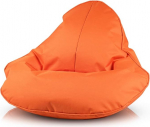 Ecopuf Frog Nc9 laste istmekott, tool Stool Bean Bag, lamamistool sise- ja v&auml;litingimustes kasutamiseks, Puf iste t&auml;iskasvanutele, valmistatud pol&uuml;estrist, plekikindlusega, ilmastikukindel, 120 x 80 cm, oranž