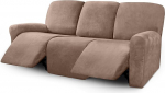 Ultimate Decor 8 tk diivanikatted lamamistoolile Velvet Stretch Reclining Diivan Cover m&ouml;&ouml;blikate paks pehme pestav (Sand)