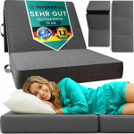 Kokkupandav madrats - Kokkupandav k&uuml;lalismadrats - 13 cm paks ja mugav H3 - Kokkupandav madrats, ruumi s&auml;&auml;stev kokkupandav - Reisivoodi t&auml;iskasvanutele - Test v&auml;ga hea Oeko Tex Standard - pestav kate - 75 x 195