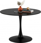 &Uuml;mmargune must s&ouml;&ouml;gilaud ja v&auml;ike k&ouml;&ouml;gilaud, &uuml;mmargune s&ouml;&ouml;gilaud, 110 cm, 4-6 inimesele, bistro laud, aia laud, konverentsilaud, mustas v&auml;rvitoonis.