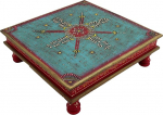 Gall&Zick kohvilaud, k&uuml;ljelaud, diivanilaud, mangopuit / MDF puit, k&auml;sitsi maalitud, idamaine, india, v&auml;rviline, k&auml;sitsi valmistatud dekoratiivne mandala