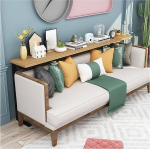 Riiul diivani taga, kohvilaua taga, kitsast pikast puidust valmistatud &otilde;hukesed moodsad diivanilaudad, &otilde;hukesed konsoollauad elutuppa, esikusse, koju (must, 23,6 x 5,9 x 31,5 in/60 x 15 x 80 cm)