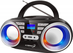Kaasaskantav CD m&auml;ngija LED Disco tuled Boombox CD/CD-R USB FM raadio AUX-In k&otilde;rvaklapipesa 20 m&auml;lupesa Laste raadio CD raadio CD raadio CD raadio Stereo kompaktne s&uuml;steem