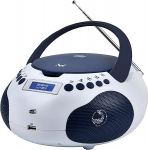 Majestic AH-265 Dab Portable Boombox Radio DAB/DAB+/FM Stereo, CD/MP3 m&auml;ngija, USB/AUX-In, valge/sinine
