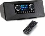 MEDION P85333 Interneti-raadio DAB+-ga (WLAN, FM, Spotify Connect, Amazon Music, DLNA, USB, k&otilde;rvaklapipesa, AUX, Stereo Line-Out Cinch, Sleep Timer) Mustanahaline