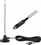 Magnetfu&szlig; FM Radio Teleskop Antenne mit Link Adapter f&uuml;r Desktop Stereo Lautsprecher Stereo Receiver Digital HD Radios Heimkinosystem