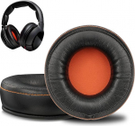 SOULWIT Professional Asendusk&otilde;rvapadjad SteelSeries Siberia 800 (X800, P800), Siberia 840, SteelSeries H Gaming Headsetile koos pehmema proteiinnahaga (must)