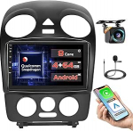 Qualcomm 8 Core 4 + 64 GB Android 15 autoraadio VW Beetle 2004-2010 traadita Carplay Android auto, 9-tolline puuteekraaniga raadio 3D automudel/jahutusventilaator/GPS/BT/WiFi/Reversioonikaamera/DSP/FM/RDS/SWC/Mic