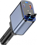 JNNJ auto laadimisadapter, sisset&otilde;mmatav auto laadimisadapter, kiirlaadimisadapter, 4-in-1 sigaretis&uuml;&uuml;taja autolaadija, auto universaalne sisekujundus (mudel 2)
