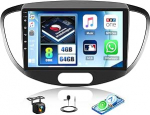CAMECHO Qualcomm 8 Core 4G+64G Android 15 Autoradio f&uuml;r Hyundai I10 2007-2013 mit Navi Carplay Android Auto, Doppel Din Radio mit 9" Touchscreen Bluetooth5.1 RDS Hi-Res DSP +HD tagasis&otilde;idukamera