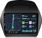 KEC [8G+256G] IPS 10.1" Android 15 Autoradio F&uuml;r Hyundai Tucson IX35 2010-2015 mit navi Octa Core-[Eingebauter CarPlay/Android Auto/DSP/Mirror Link/GPS Navi/360 Camera/Bluetooth 5.0/WiFi/USB