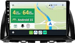 [6G + 128G] IPS 10.1-tolline Android 15 autoraadio Mazda CX-5 2012-2017 koos Navi Octa Core'iga [Sisseehitatud CarPlay/Android Car/DSP/Mirror Link/GPS Navi/360 Camera/Bluetooth 5.0/WiFi/USB