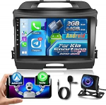 Autoraadio Kia Sportage 2010-2016, [2G+64G] Android 9-tolline puutetundlik autoraadio traadita Carplay ja Android Car/Bluetooth/WiFi/Bluetooth/EQ/FM RDS raadioga