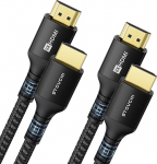 Stouchi 1,2 m HDMI kaabel 8K, Ultra HD 48 Gbit/s High Speed 8K60hz 4K120hz 144Hz 165Hz RTX, DSC eARC Dynamic HDR10 4:4:4 HDCP 2.2 & 2.3 Dolby, HDMI 2.1 &uuml;hilduv PS5/Xbox Black, 2 pakki.