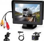 Rimoody auto tagurduskaamera 4,3-tollise LCD-monitoriga, 12 LED &ouml;&ouml;n&auml;gemiskaamera, IP68 veekindel, 6,5 m AV-kaabel koos 3,5 m adapteriga