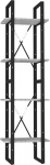 vidaXL Sonoma Bookcase, 4 Compartments, Standing Shelf, Office Shelf, Wall Shelf, Filing Shelf, Storage Shelf, Living Room, Grey, 40 x 30 x 140 cm, Wood Material