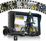 PARKVISION tagurduskaamera jalgratta salvestaja, 4,3-tolline AHD 1080P monitoriga jalgrattapeegel, 8000 mAh aku, jalgratta tahavaatepeegli kaamera e-jalgratastele, linna- ja m&auml;gijalgratastele