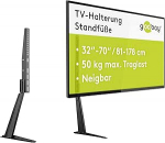 goobay 78770 telerialus teleritele ja monitoridele vahemikus 32 tolli / 70 tolli (81 - 180 cm) / kallutatav k&otilde;rgus / telerialus lamedale ja kumerale kuni 50 kg, must, 32 - 70 tolli