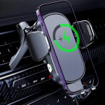 Lekente 15W kiire juhtmevaba laadija auto mobiiltelefoni hoidik koos laadimisfunktsiooniga, automaatne induktiivne iPhone'ile, Samsungile, Google'ile, Xiaomile, Huaweile,