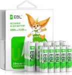 AA aku AAA akupakk 20-st: EBL 10x 2800mAh AA + 10x 1100mAh AAA - laetav, madal enesepurunemine, ideaalne suure j&otilde;udlusega seadmetele