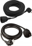 Meister kaitsekontaktide pikendus - 5 m kaabel ja 3 m kaabel - must - plastkaabel - IP20 siseruumides / Puudutuskaitsega &uuml;hendus / Schuko pikendus