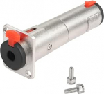 QIANRENON lukustatav 6,35 mm stereosaatja adapter naise ja naise tasakaalustatud 1/4" Jacki pikendus suur 3-poolne audioliides