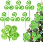 Vloso J&otilde;ulupuu Picks 17-tollised j&otilde;ulupuu kaunistused Roheline karvane j&otilde;ulupuu kaunistused j&otilde;ulupuu Topper Wreath Vase Filler 6 Pack