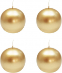 Ebersbacher Kerzenfabrik GmbH Kuldne lakk-k&uuml;&uuml;nlad 4 tk Suurus ca. l&auml;bim&otilde;&otilde;t 80 mm individuaalselt fooliumis &uuml;mmargune k&uuml;&uuml;nal j&otilde;uluk&uuml;&uuml;nal advendik&uuml;&uuml;nal