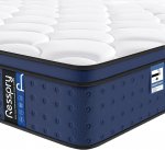 Resspry Small Double Mattress, 10" Hybrid Mattress for Pressure Relief, Breathable Foam with Custom Pocket Spring Mattress, Medium Firm Small Double, Navyx Collection