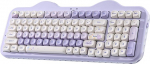 YUNZII C98 traadita mehaaniline klaviatuur numbriklahvistikuga, BT5.0/2.4G/USB-C, Hot-Swap tihendikinnitus, PBT MOA klahviklapid, RGB, armas kooki klaviatuur Windows/Mac (lilla, kommi lineaarne l&uuml;liti)