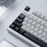 138 klahvi PBT Keycap DYE-SUB Cherry profiiliga Jaapani minimalistlikud mustad ja valged klahvikatted 61/64/87/104/108 Cherry MX mehaanilisele m&auml;nguklaviatuurile (ainult klahvikatted)