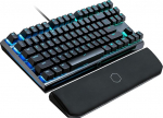 Cooler Master MasterKeys MK730 - Mehaaniline kompaktne RGB m&auml;nguklaviatuur ilma numbriklahvistikuta, harjatud alumiiniumist korpus, eemaldatav magnetiline randmetugi, saksa paigutus, Cherry MX Red